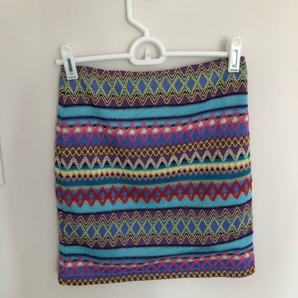 ASOS pastel rainbow mini skirt AU size 8 medium